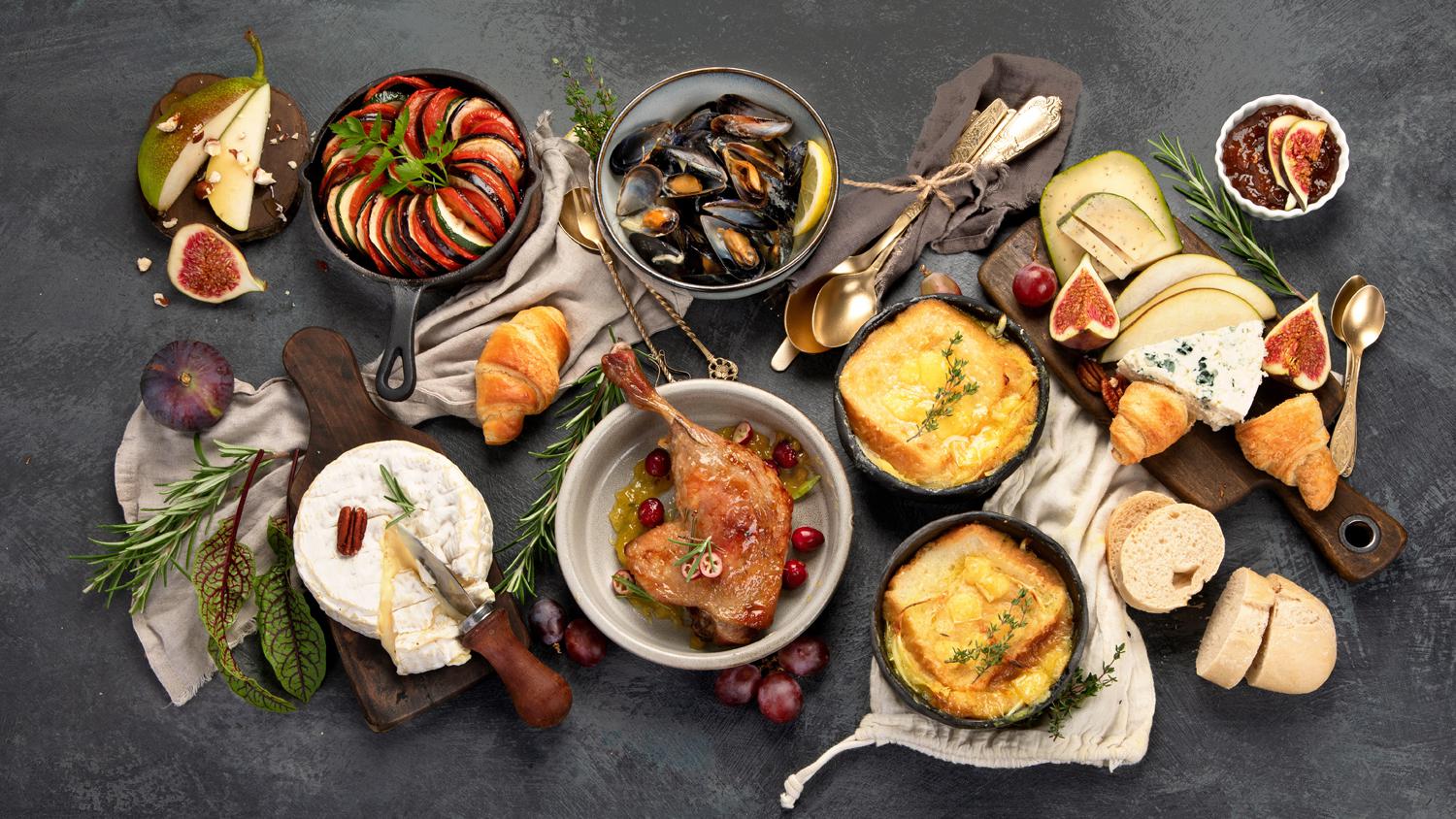 Ingredientes frescos de la costa